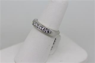 950 Platinum 1ctw Round Diamond Band Ring - Size 6